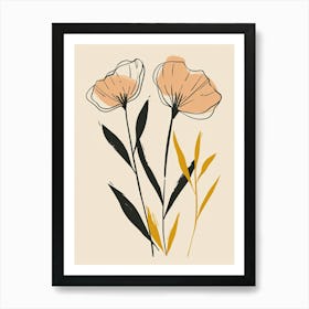 Florence Flower Market Boho Minimalist Style Art Print