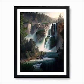 Düden Falls, Turkey Realistic Photograph (1) Art Print