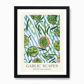 Marche Aux Legumes Garlic Scapes Summer Illustration 8 Art Print