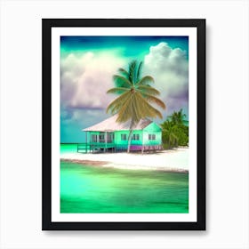 Belize Soft Colours Tropical Destination Art Print