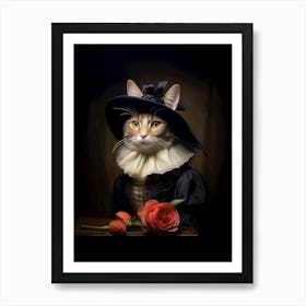 Regal Cat In A Hat E Art Print