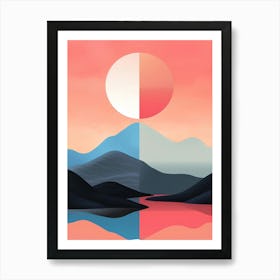 Sunset In The Mountains 6 Art Print