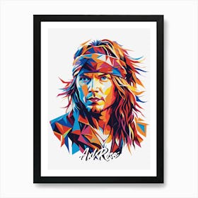 Gnr Axl Rose 01 Portrait Music Icon Style WPAP Pop Art Art Print