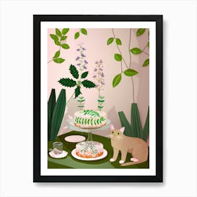 Cat And Jell O 1 Art Print