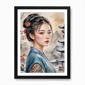 Chinese Girl 3 1 Art Print