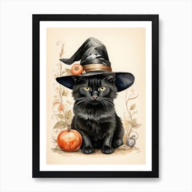 Witch Cat 2 Art Print