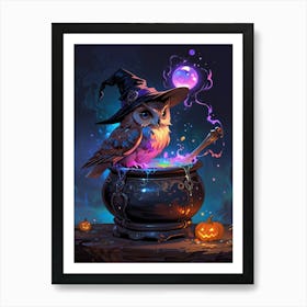 Witch Owl Art Print