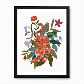 Tiger in the garden Art Print