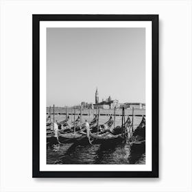 Venice Italy In Black And White 01 Art Print