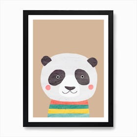 Panda Beige Art Print