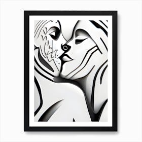 Kissing Couple 5 Art Print