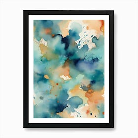 Watercolor Splashes 2 Art Print