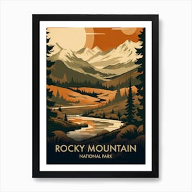 Rocky Mountain National Park Vintage Travel Poster 10 Art Print