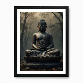 Buddha statue 4 Art Print