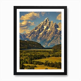 Grand Teton National Park United States Of America Vintage Poster Art Print