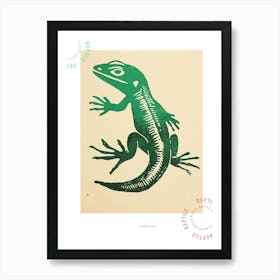 Gradient Lizard Bold Print Poster Affiche