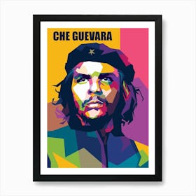 Ernesto Che Guevara Wpap Pop Art Style Art Print