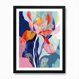 Colourful Flower Illustration Cyclamen 4 Art Print