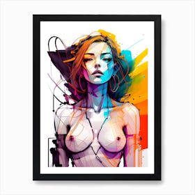 Abstract Topless Painting 2 Art Print