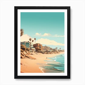 St Kilda Beach Australia Mediterranean Style Illustration 1 Art Print