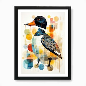 Bird Painting Collage Mallard Duck 3 Art Print