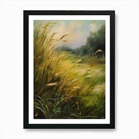 Wild grass, old oil painting,Colorado Arts, Vermont Arts,Montana Arts,Alaska Arts13 Art Print