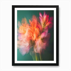 Icm Flower Green Red Affiche