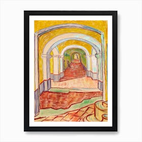 Corridor In The Asylum, Vincent Van Gogh Art Print