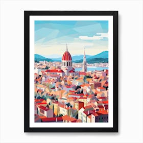 Nice, France, Geometric Illustration 4 Art Print