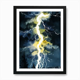 Lightning In The Sky Art Print