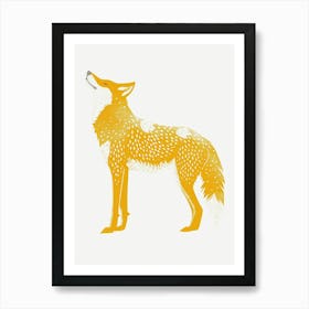 Yellow Arctic Wolf 4 Art Print