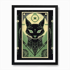 The Devil, Black Cat Tarot Card 2 Art Print