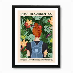 Into The Garden (Redhead)  Art Print