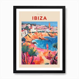 Ibiza Spain 2 Fauvist Travel Poster Art Print