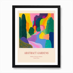Colourful Gardens Matthaei Botanical Gardens Usa 3 Red Poster Art Print