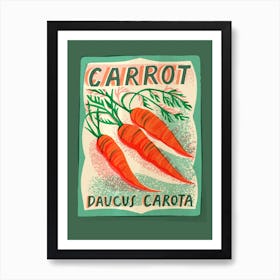 Carrot Seed Packet Art Print