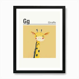 Animals Alphabet Giraffe 4 Art Print