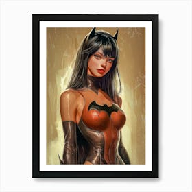 Manga Girls,Anime,Batman,Colorful,Comic,Woman, Hero,Female Art Print