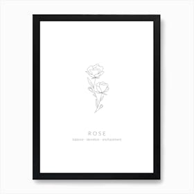 Rose Birth Flower Art Print