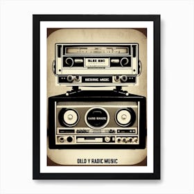 Old Y Radio Music Art Print