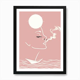 Woman In A Boat 1 Art Print