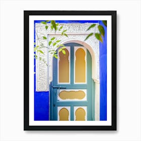 Blue Door In Morocco Art Print