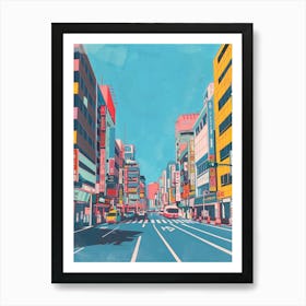 Akihabara Tokyo 4 Colourful Illustration Art Print