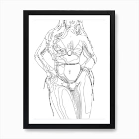 Abstract Geometric Sexy Woman (44) 1 Art Print
