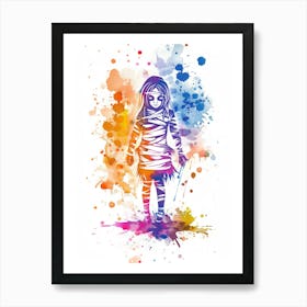 Watercolor Mummy Art Print