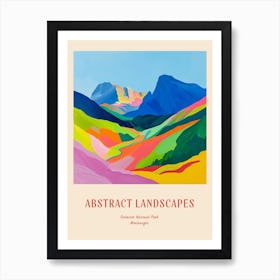 Colourful Abstract Durmitor National Park Montenegro 3 Poster Art Print