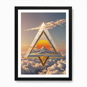 Sunrise Over The Clouds Art Print