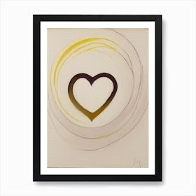 Infinity Heart 1, Symbol Abstract Painting Art Print