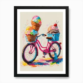 Ice Cream Bike Art Print