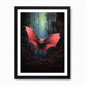 Disk Winged Bat Illustration 2 Art Print